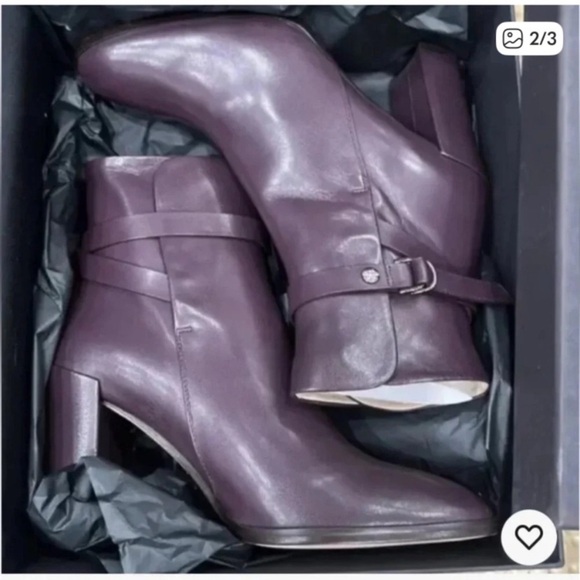 NWB $520 THEORY WOMEN'S LEATHER BOOTIES 8,5 US / 39EURO - MADE IN ITALY - Picture 2 of 3